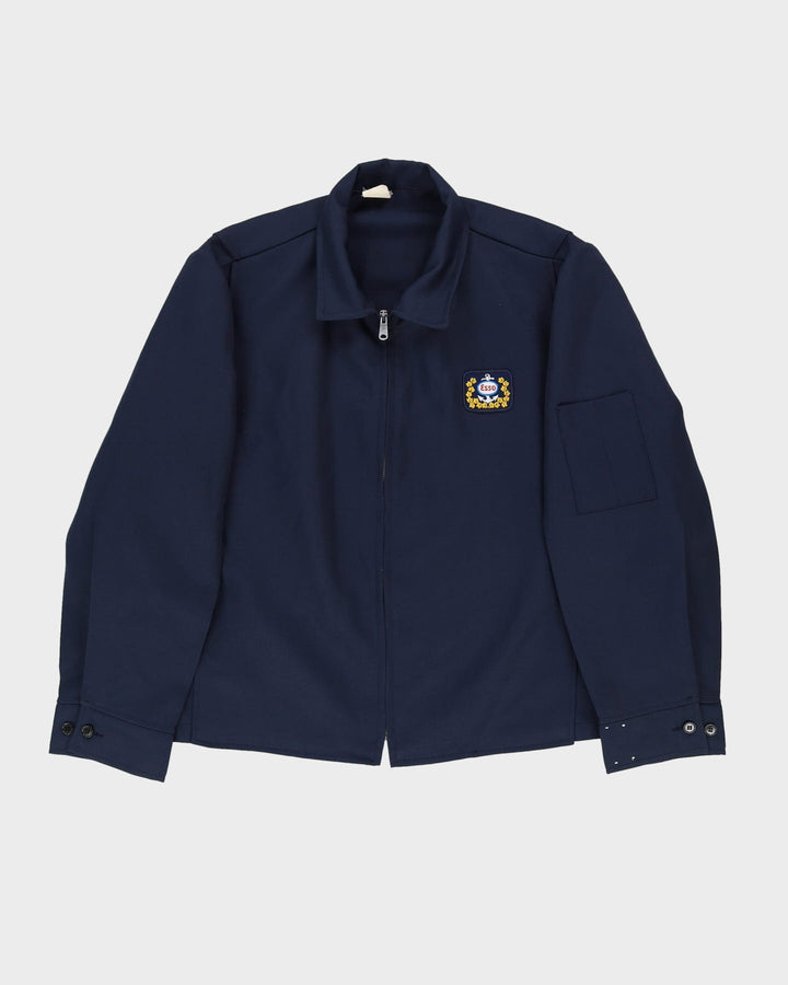 Vintage 80s Esso Navy Work / Bomber Jacket - XL