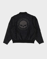 Harley Davidson Black Biker Bomber Jacket - XL