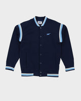 Vintage 90s Asics Navy Button Up Track Jacket - S