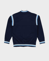 Vintage 90s Asics Navy Button Up Track Jacket - S