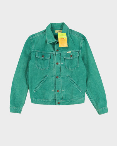 Vintage 70s Spitfire Deadstock With Tags Green Denim Jacket - S