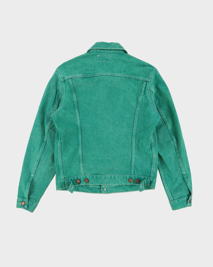 Vintage 70s Spitfire Deadstock With Tags Green Denim Jacket - S