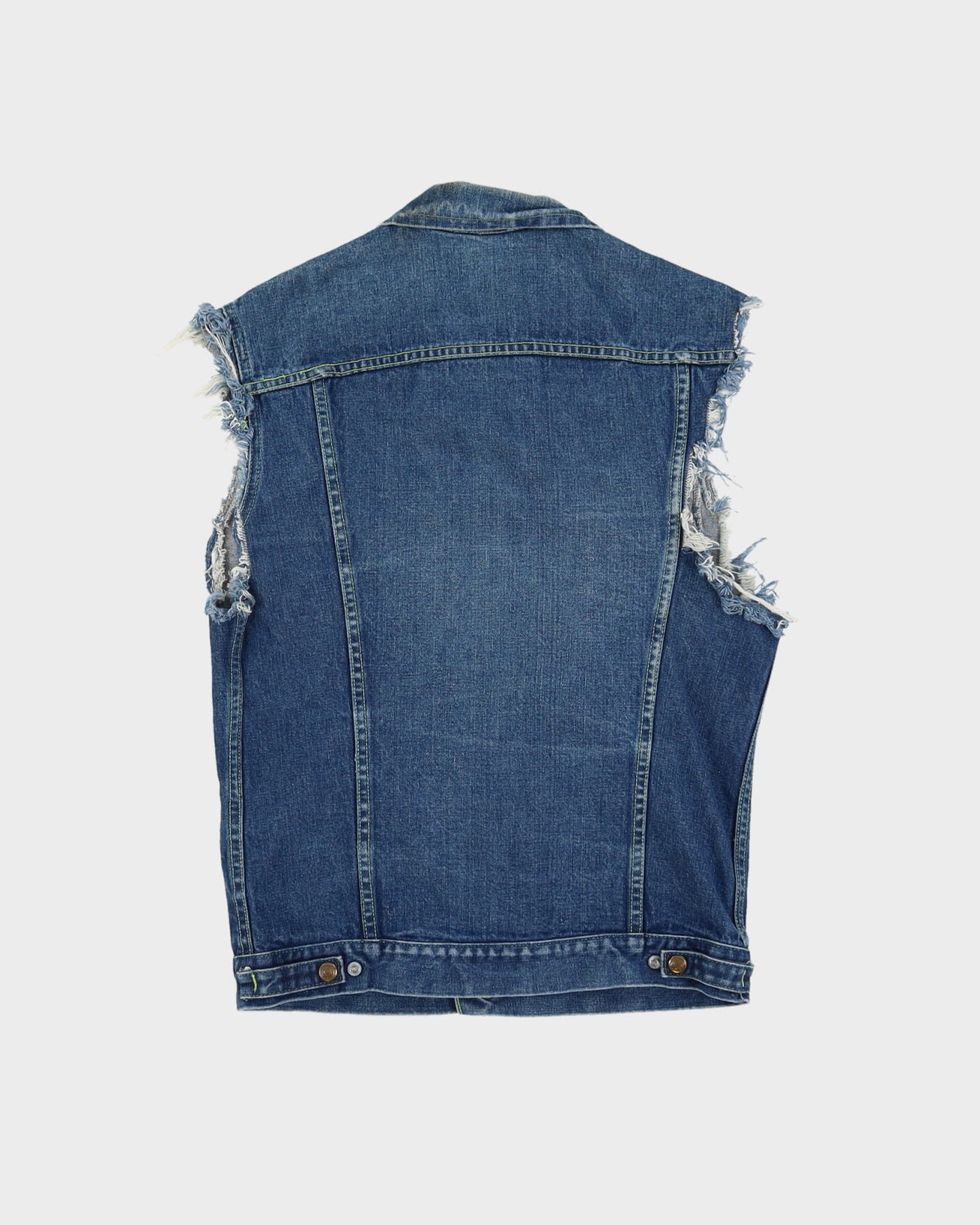 Vintage 80s GWG Sleeveless Blue Denim Jacket - M