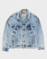 Vintage 80s Levi's Blue Acid Wash Denim Jacket - XL