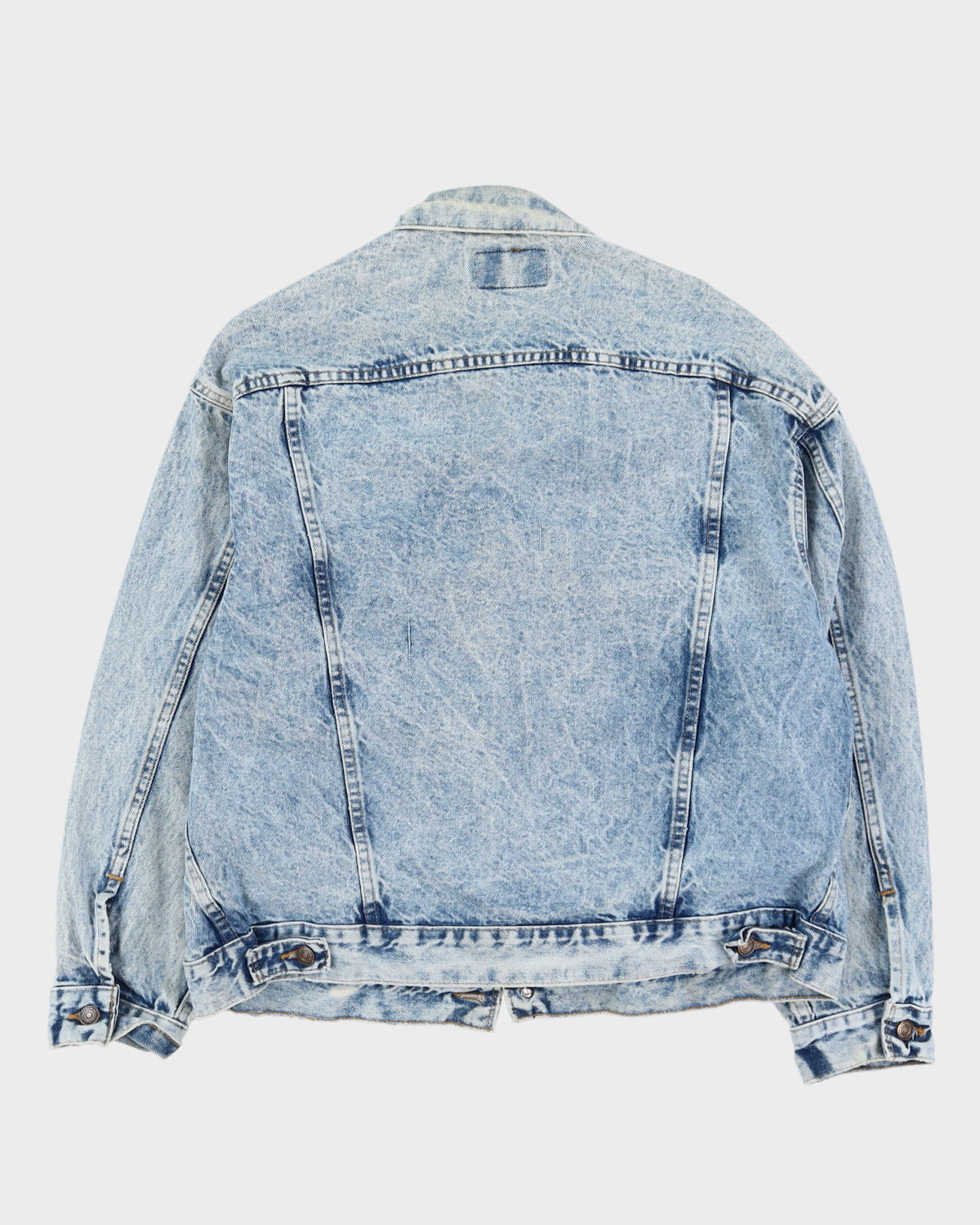 Vintage 80s Levi's Blue Acid Wash Denim Jacket - XL