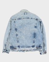 Vintage 80s Levi's Blue Acid Wash Denim Jacket - XL