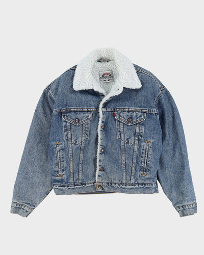 Vintage 90s Levi's Fleece Lined Blue Denim Jacket - M