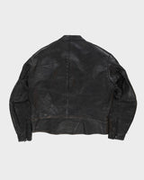Vintage 80s Vanson Leather Made In USA Black Leather Biker Jacket - L / XL