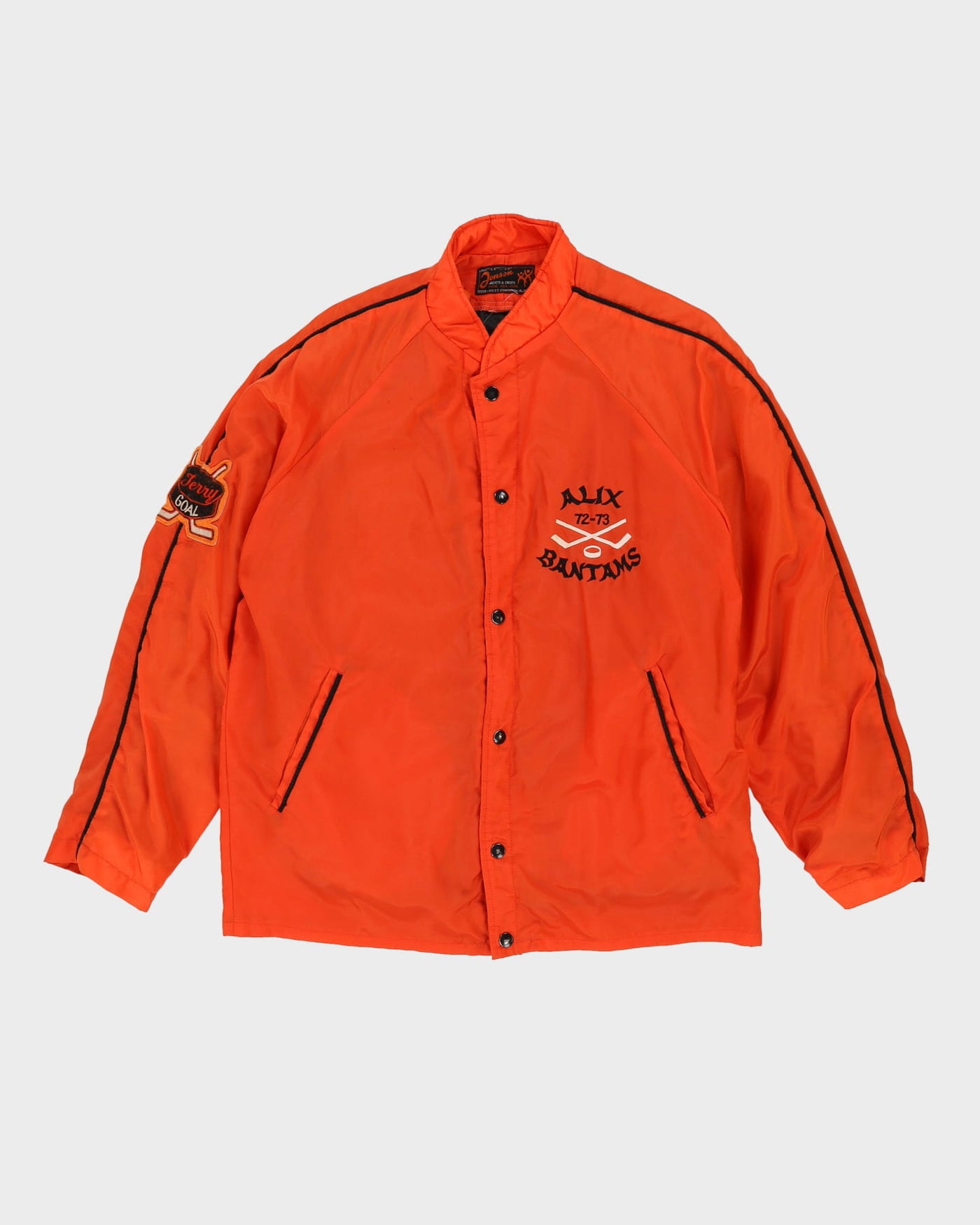Vintage 70s Orange Alix Bantams Padded Jacket - M / L