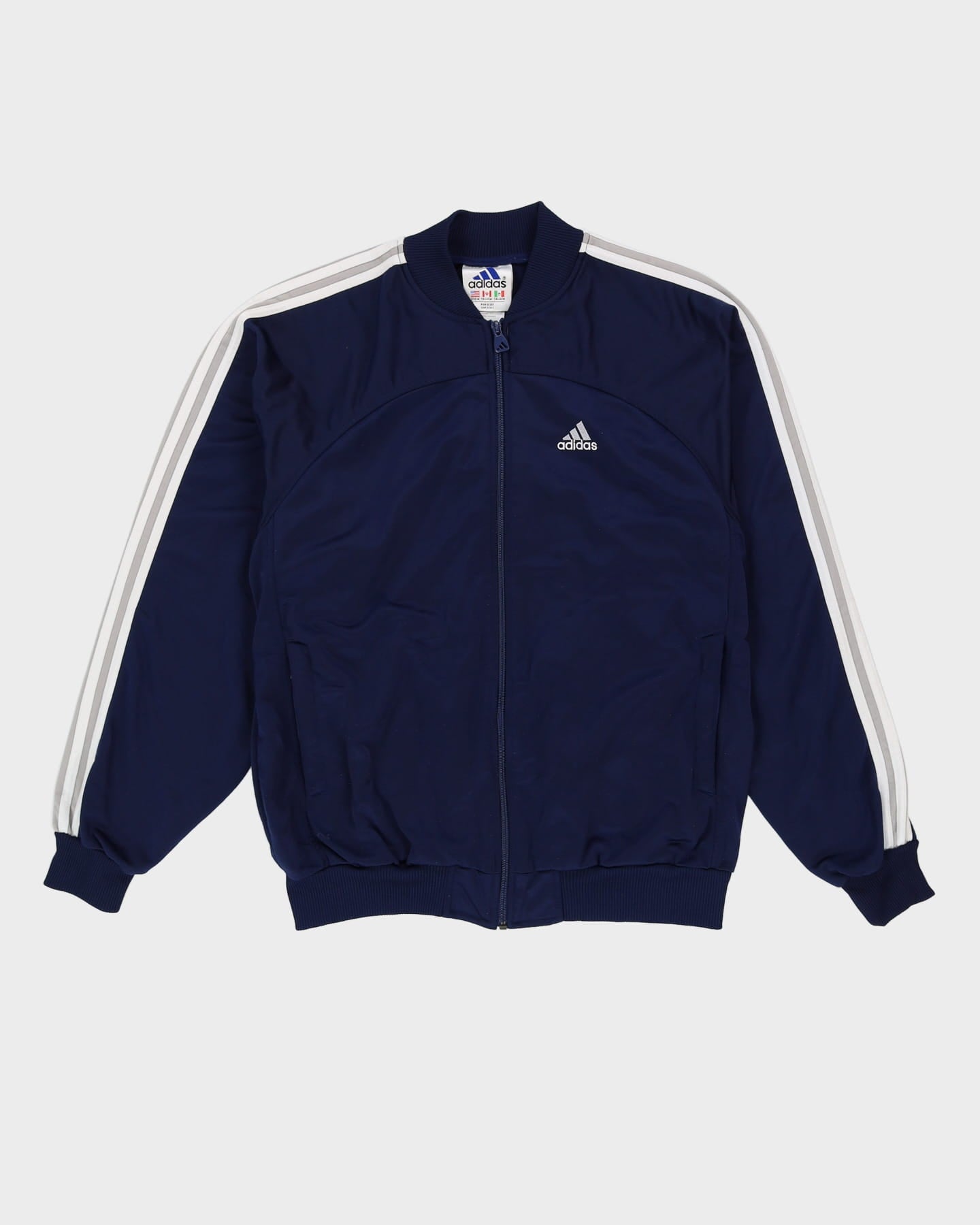 Vintage 90s Adidas Navy Track Jacket - M