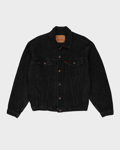 00s Levi's Black Button Up Denim Jacket - M