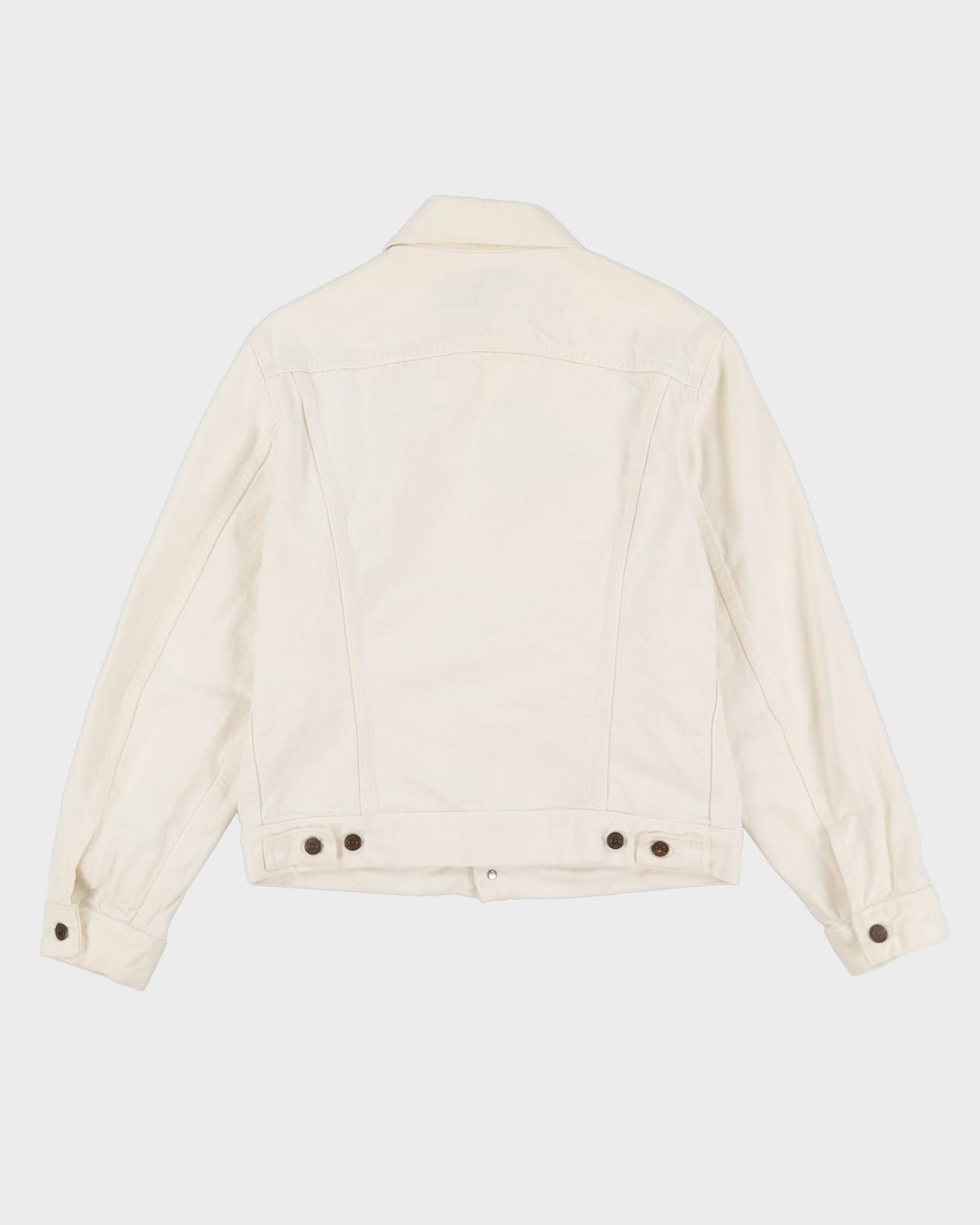 00s Levi's White Button Up Denim Jacket - S