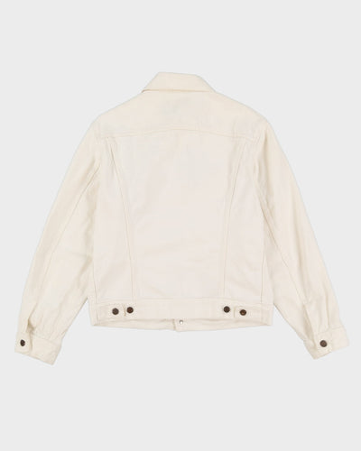00s Levi's White Button Up Denim Jacket - S
