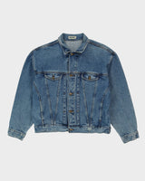Vintage 90s Guess Blue Button Up Denim Jacket - L