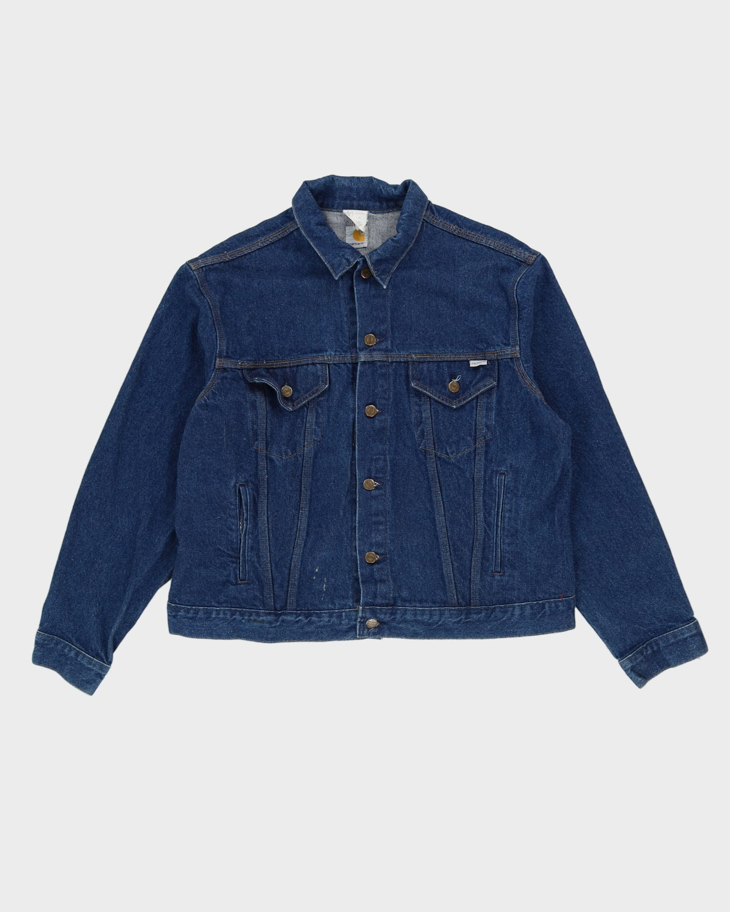 Vintage 90s Carhartt Navy Denim Jacket - XL
