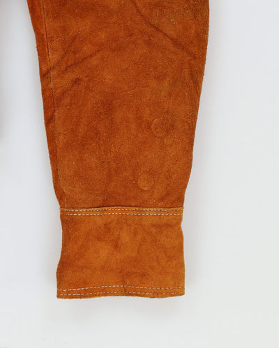Vintage 70s Contrast Stitch Leather Jacket - M
