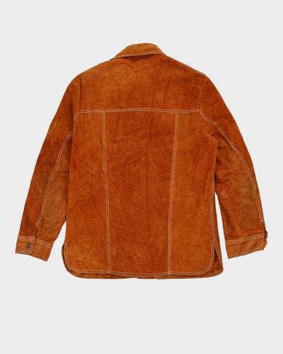 Vintage 70s Contrast Stitch Leather Jacket - M