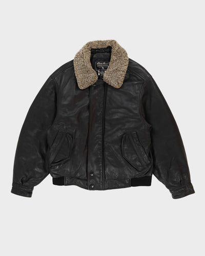 Eddie Bauer Black Leather Jacket - M