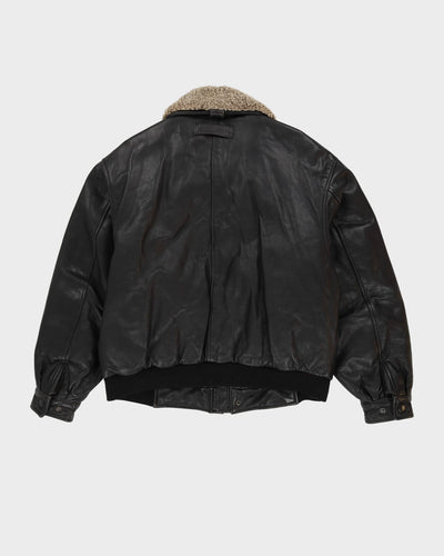 Eddie Bauer Black Leather Jacket - M