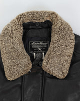 Eddie Bauer Black Leather Jacket - M