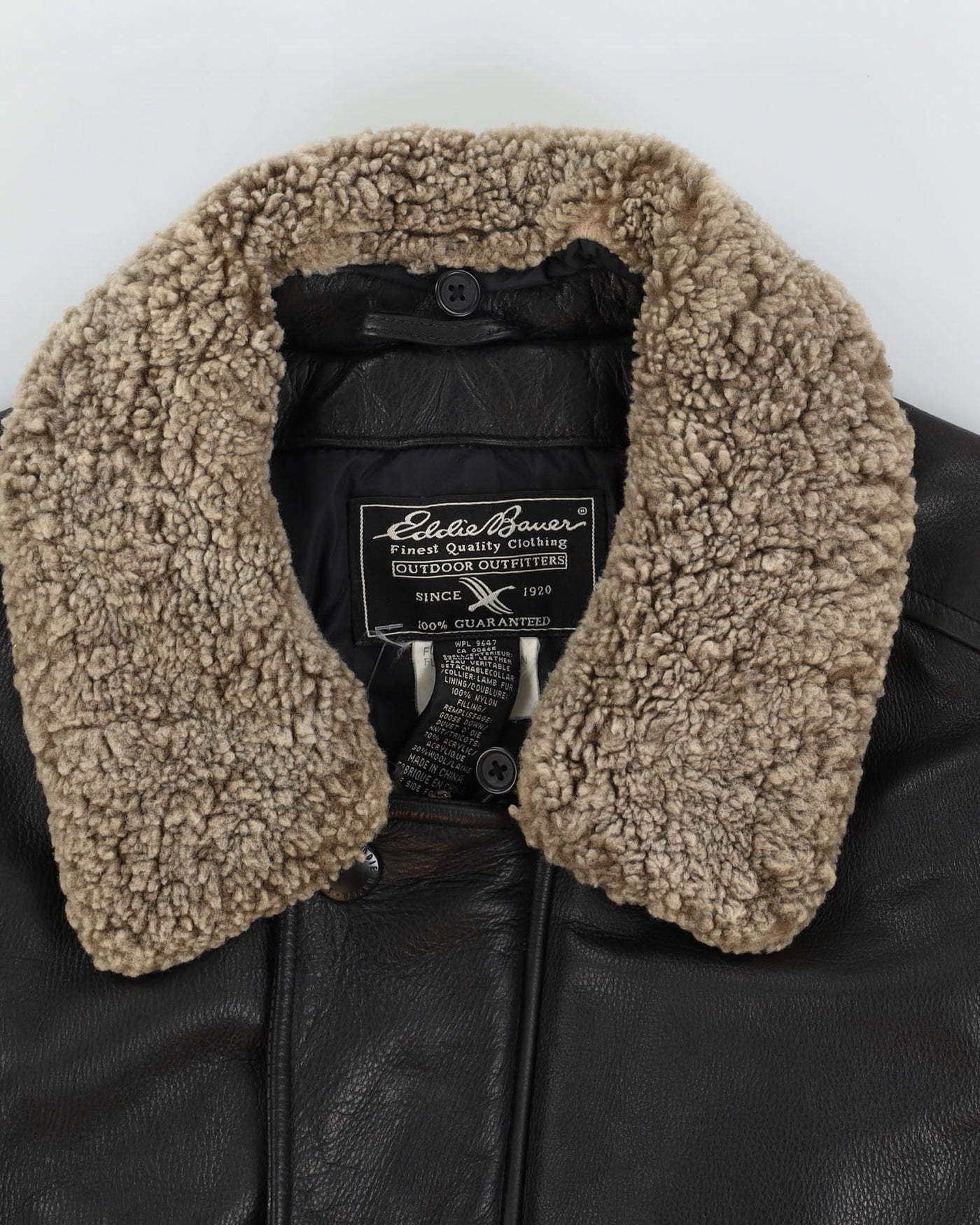 Eddie Bauer Black Leather Jacket - M