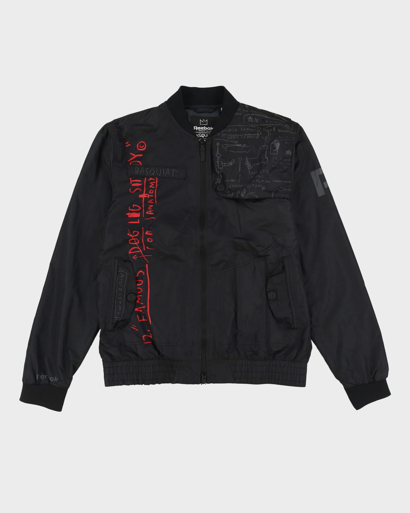 Reebok X Jean Michael Basquiat X Swizz Beats Black Hooded Anorak Jacket - M