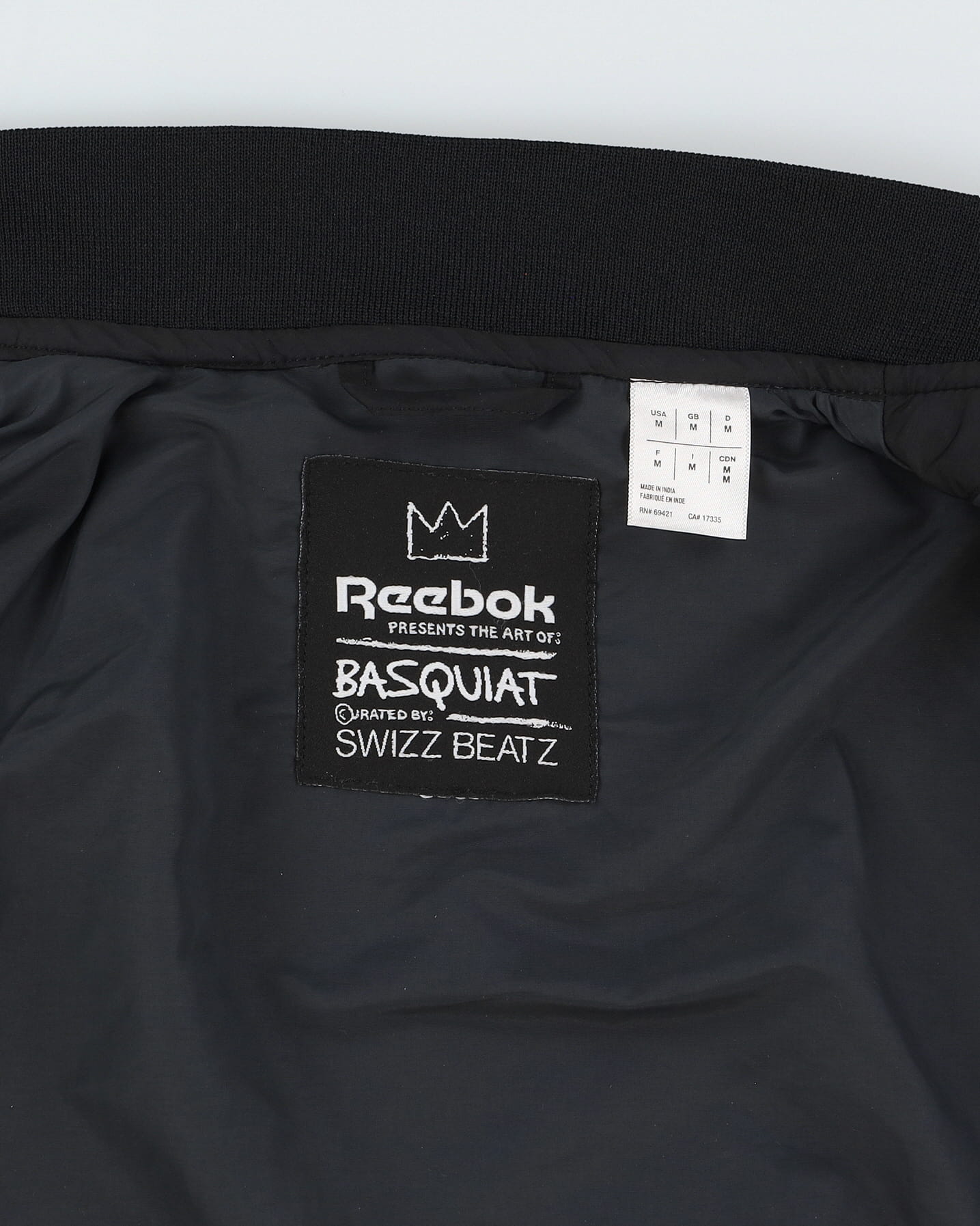 Reebok X Jean Michael Basquiat X Swizz Beats Black Hooded Anorak Jacket - M