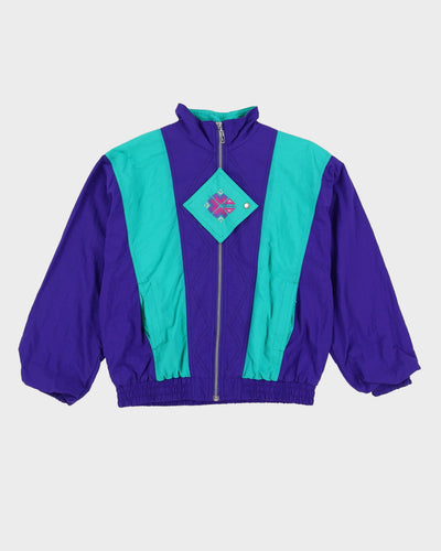 Vintage 80s Puma Purple / Green Shell Jacket - M