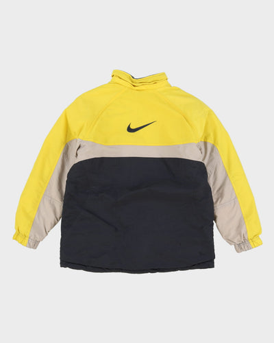 00s Nike Yellow / Grey Padded Jacket - M