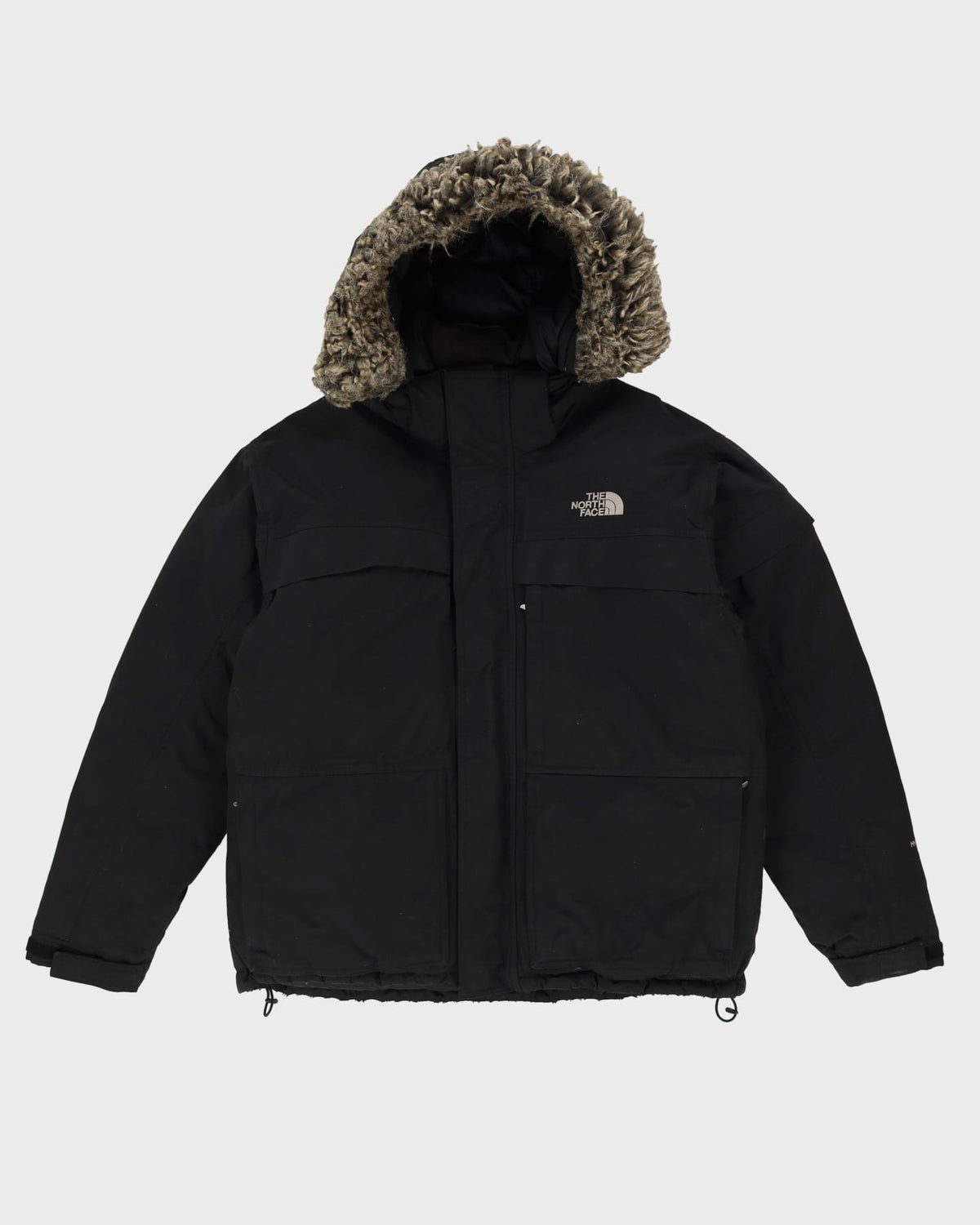 The North Face Black HyVent Hooded Puffer Jacket - M