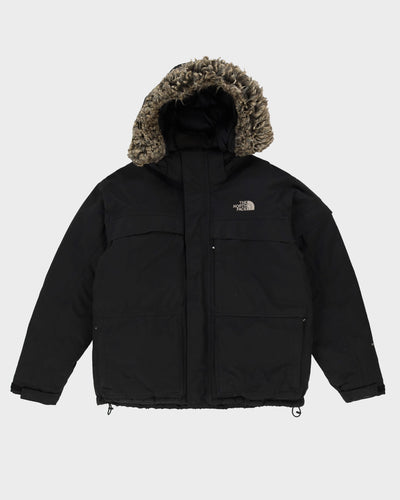 The North Face Black HyVent Hooded Puffer Jacket - M