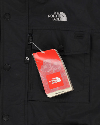 Deadstock With Tags The North Face Black 550 Fill Down HyVent Hooded Puffer Jacket - L