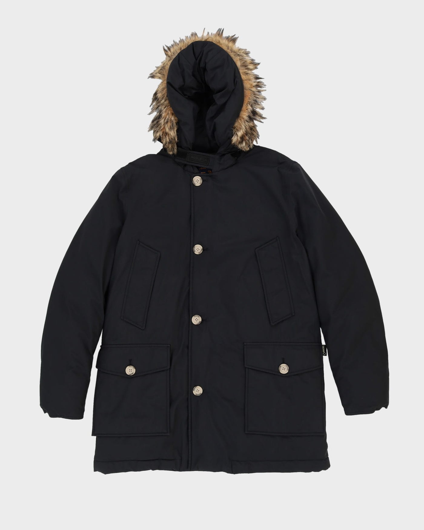 Woolrich Black Hooded Puffer Jacket - L