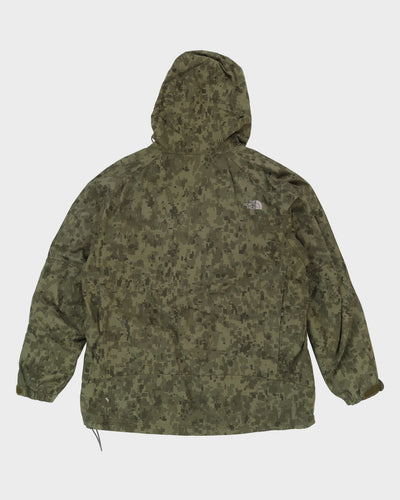 The North Face Green Camouflage Patterned Hooded Anorak Jacket - XL