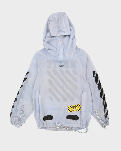 Off-White Grey Hooded Anorak Jacket - M