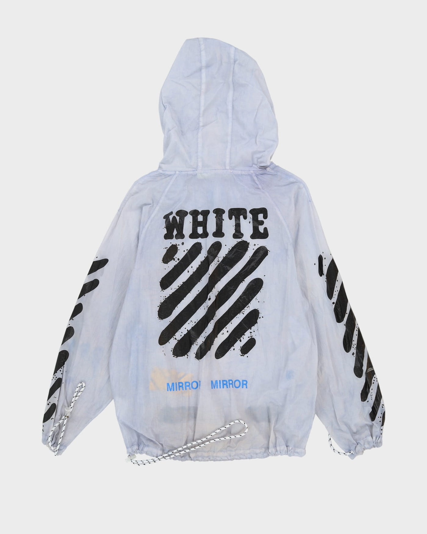 Off-White Grey Hooded Anorak Jacket - M