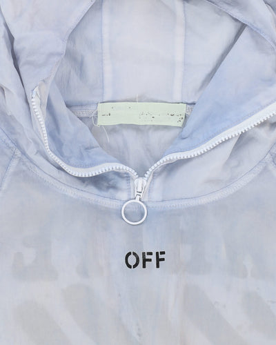 Off-White Grey Hooded Anorak Jacket - M