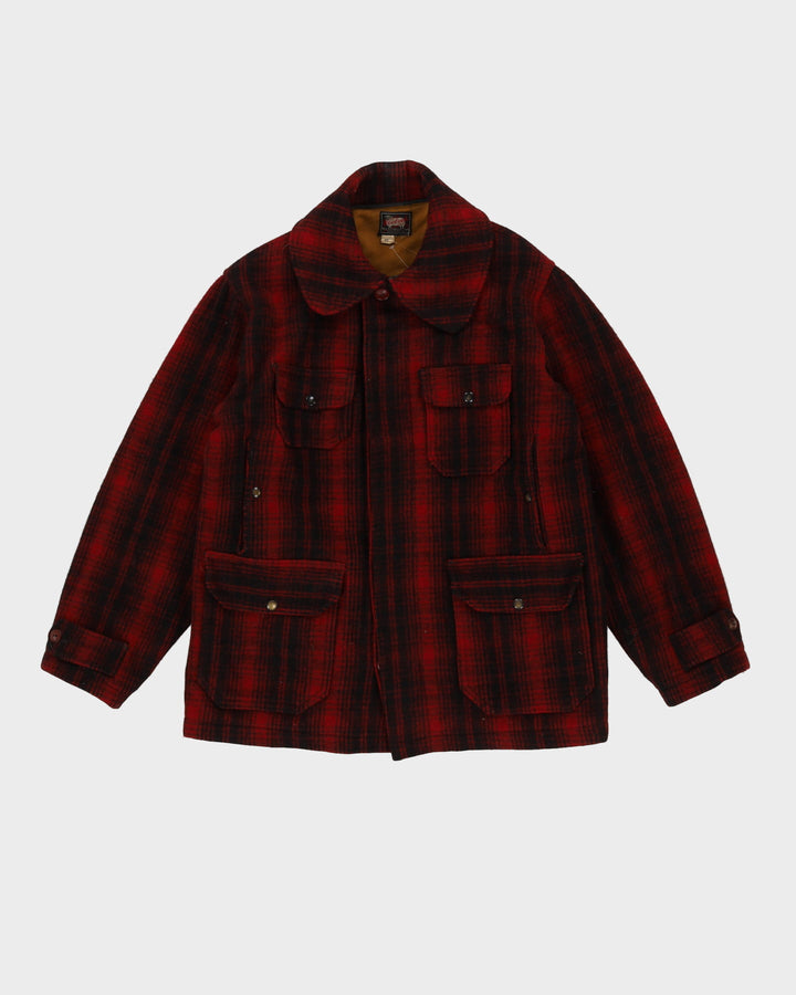 Vintage 50s Woolrich Red Check Patterned Padded Jacket - L / XL