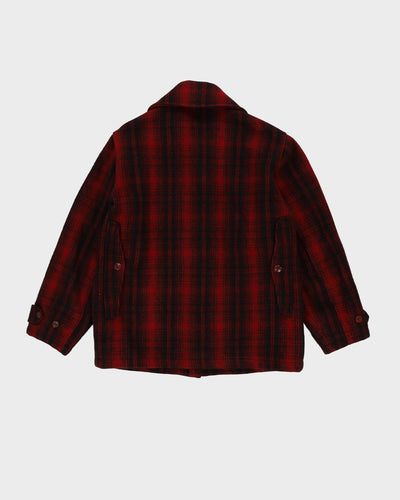 Vintage 50s Woolrich Red Check Patterned Padded Jacket - L / XL