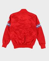 00s Starter NBA LA Los Angeles Clippers Red Padded Satin Bomber Jacket - M