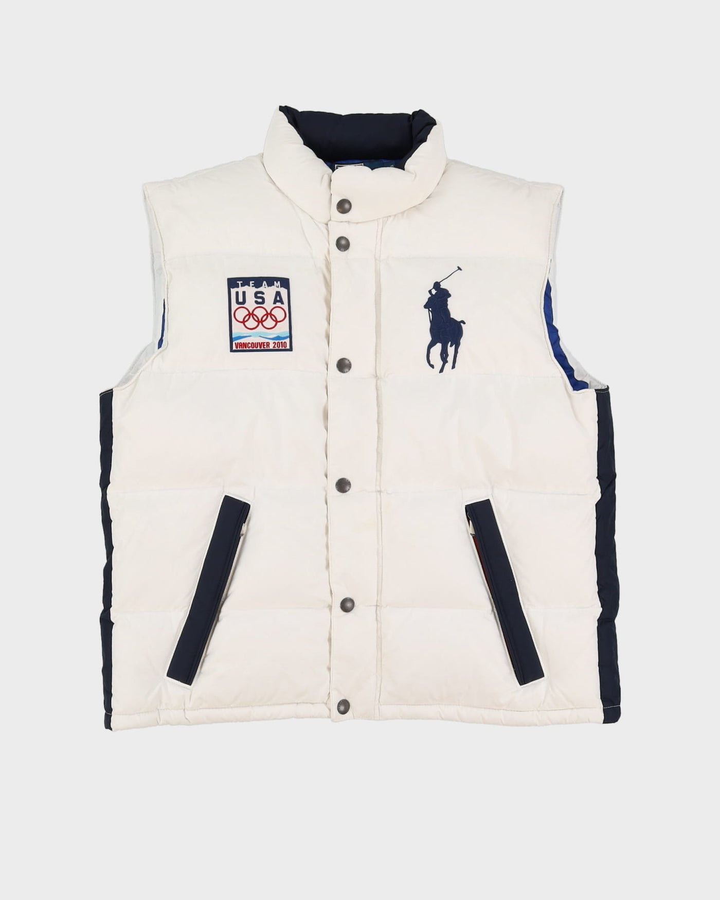 Ralph Lauren 2010 Olympics Team USA White Puffer Gilet - L