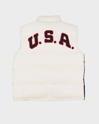 Ralph Lauren 2010 Olympics Team USA White Puffer Gilet - L