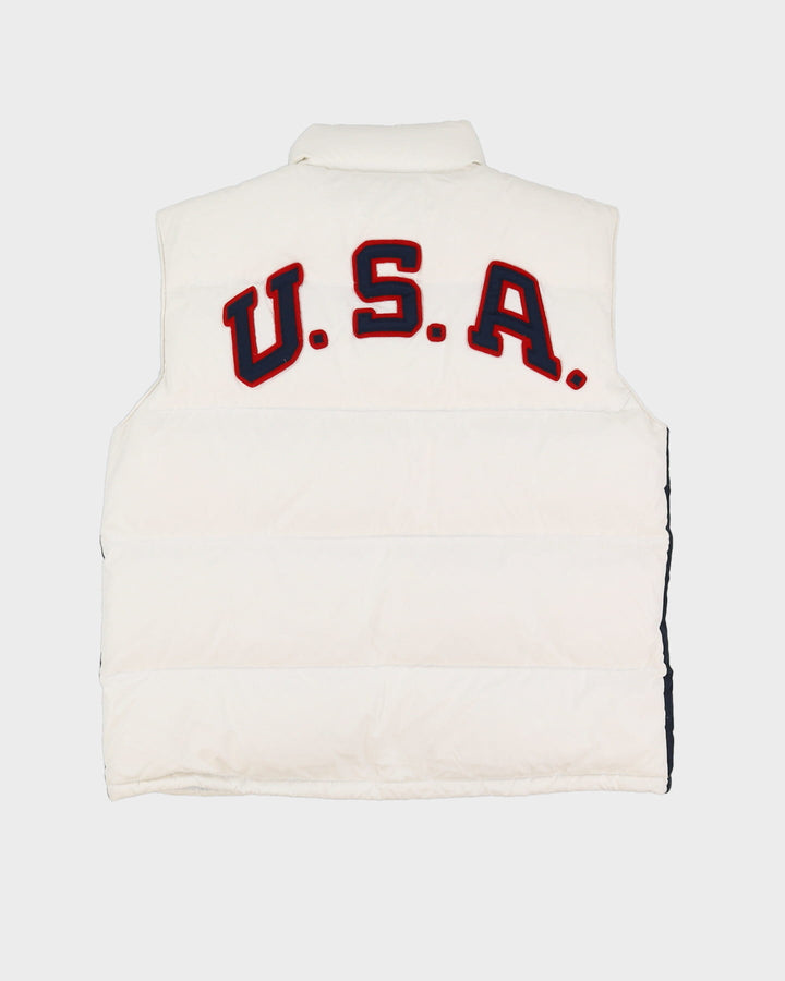 Ralph Lauren 2010 Olympics Team USA White Puffer Gilet - L