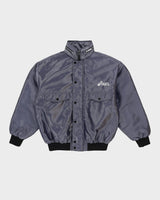 Vintage 90s Asics Blue Bomber Jacket - M
