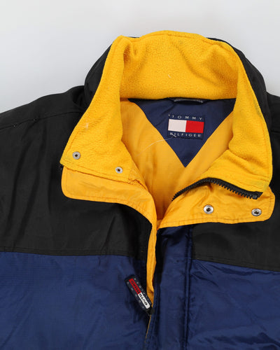 Vintage 90s Tommy Hilfiger Navy / Black Padded Puffer Jacket - L