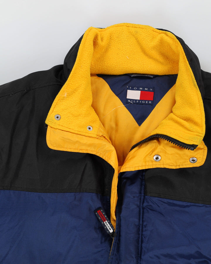 Vintage 90s Tommy Hilfiger Navy / Black Padded Puffer Jacket - L