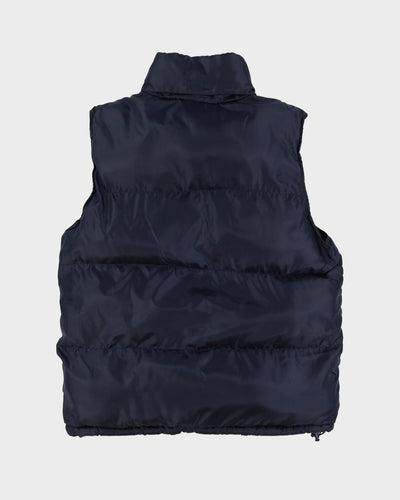 Vintage 90s Avirex Navy Gilet Sleeveless Puffer Jacket - M