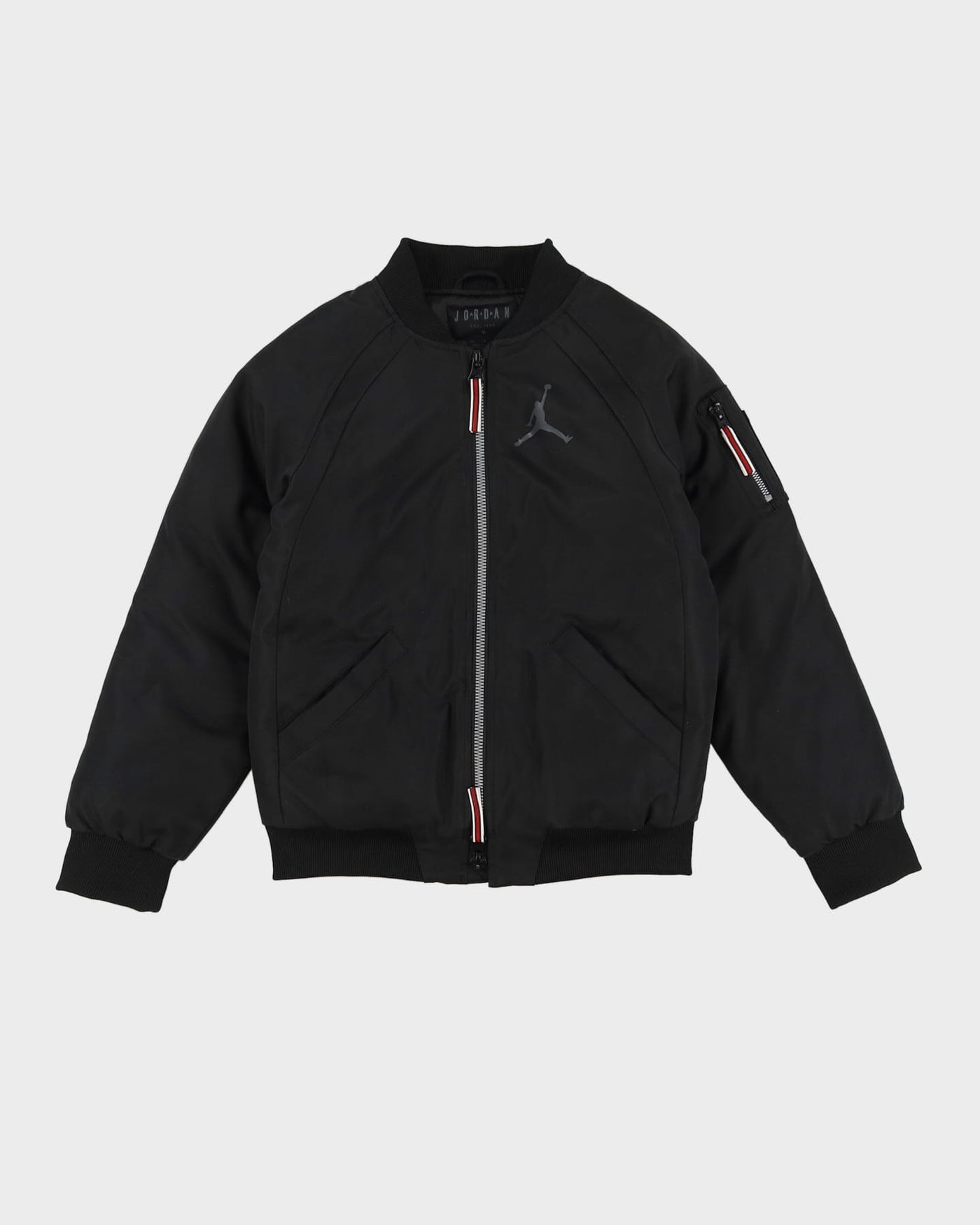 Jordan Black Padded Bomber Jacket - M