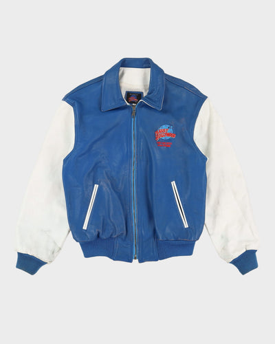 90s Planet Hollywood Blue Baseball / Varsity / Collegiate Style Jacket - S