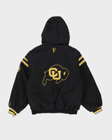 90s Colorado Buffaloes Yellow / Black Pro Player Hooded Padded Reversible Jacket - L / XL